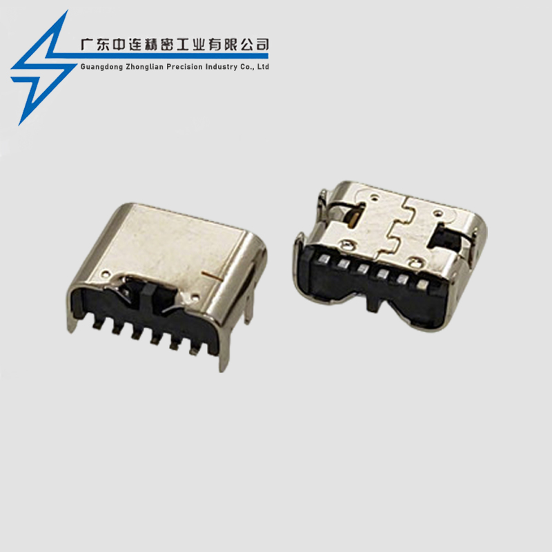 TYPE C Female Seat Single Row 6P SMT