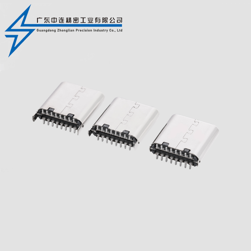 TYPE C Male Head 16P Stand up Adhesive 8.65H