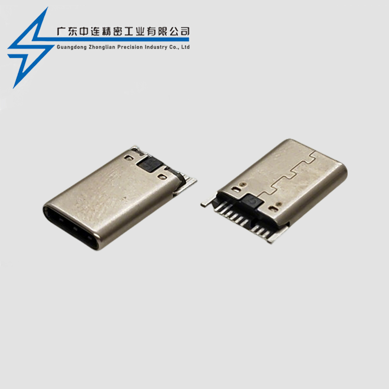TYPE C male 9P SMT footless