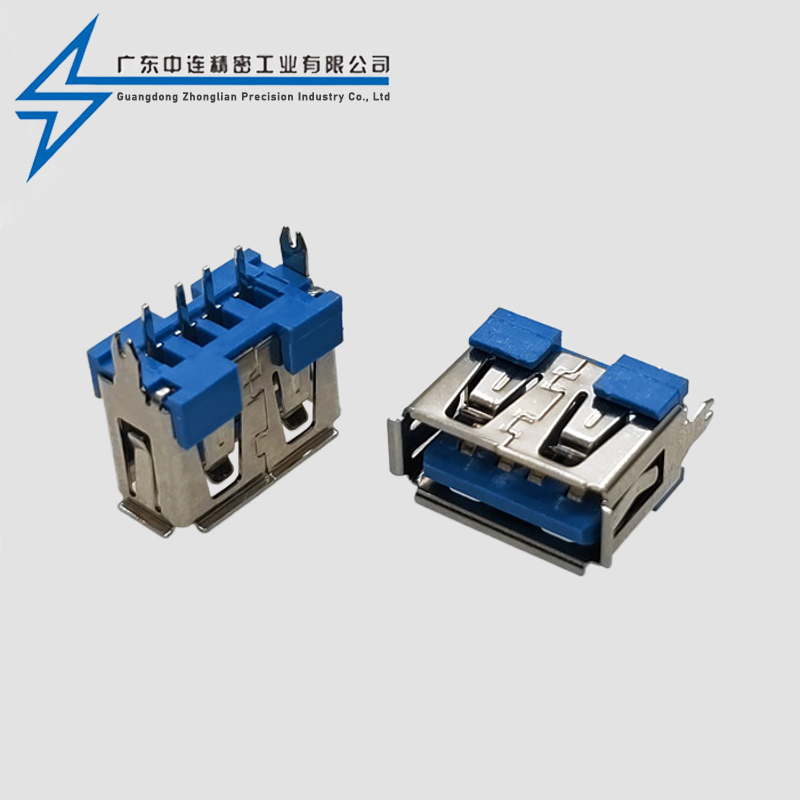 AF180 degree straight insertion short body 10.0 rolled edge blue