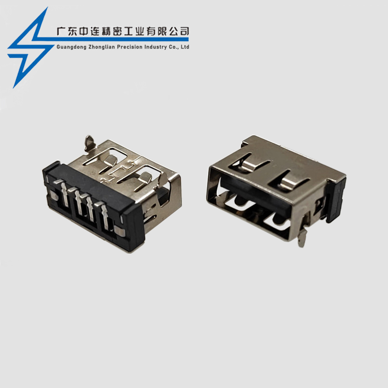 AF short body 10.6 four pin plug terminal SMT straight edge round pin