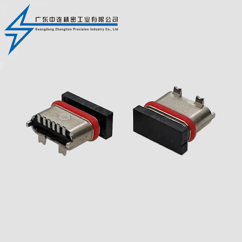 TYPE C Female Seat 6P Stand up Die Casting Zinc Alloy Waterproof Edition