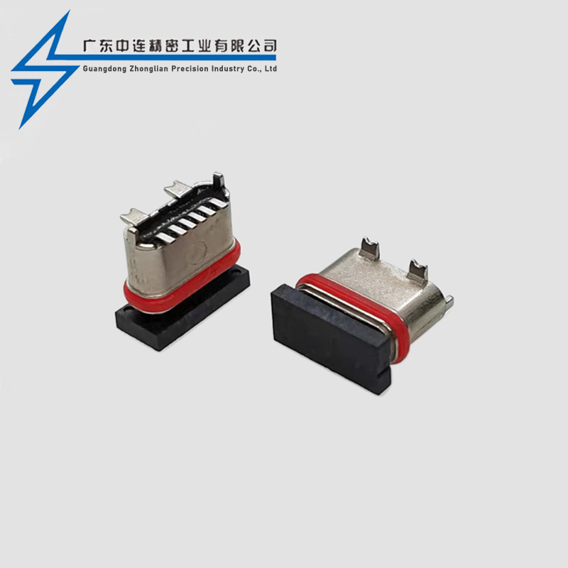 TYPE C Female Seat 6P Stand up Die Casting Zinc Alloy Waterproof Edition