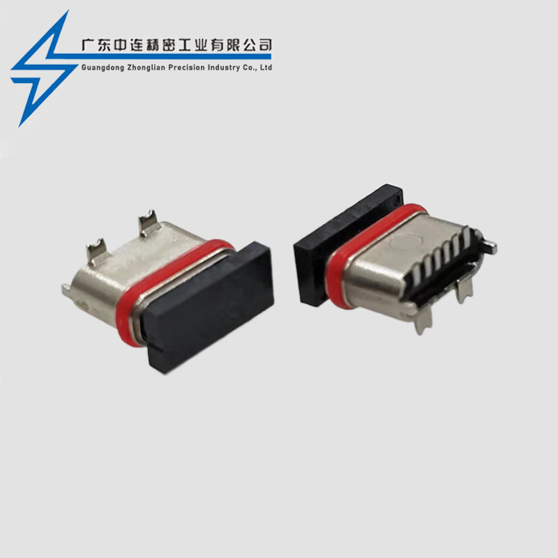 TYPE C Female Seat 6P Stand up Die Casting Zinc Alloy Waterproof Edition