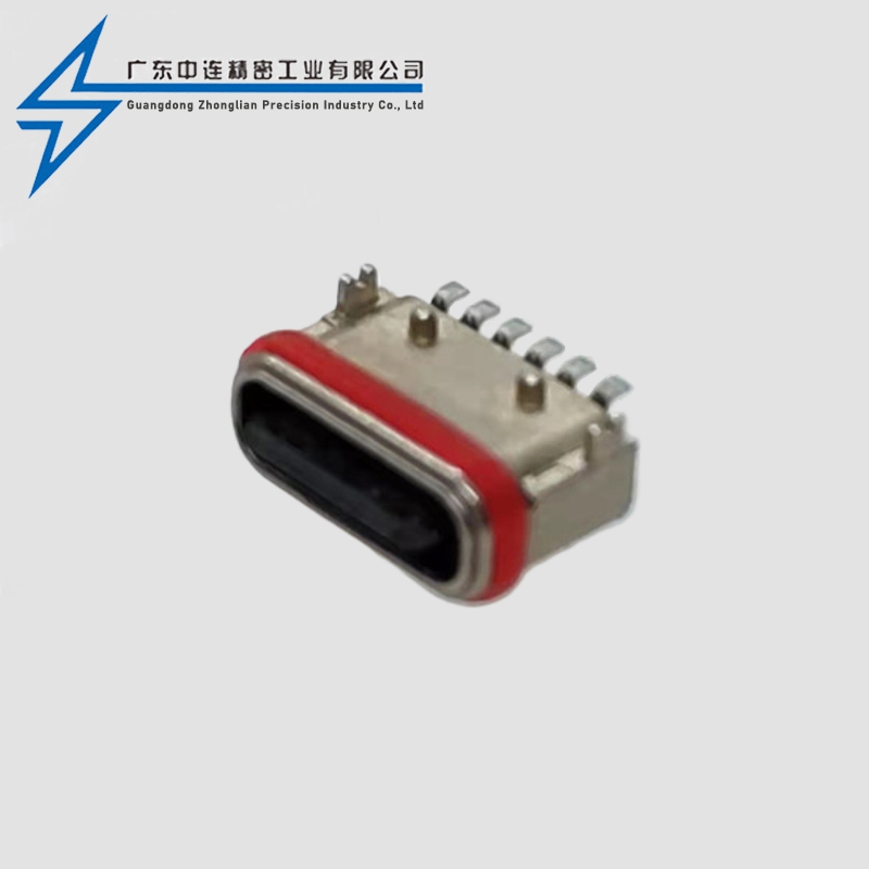 TYPE C Female Seat 6P Two Leg Die Cast Zinc Alloy Waterproof Edition