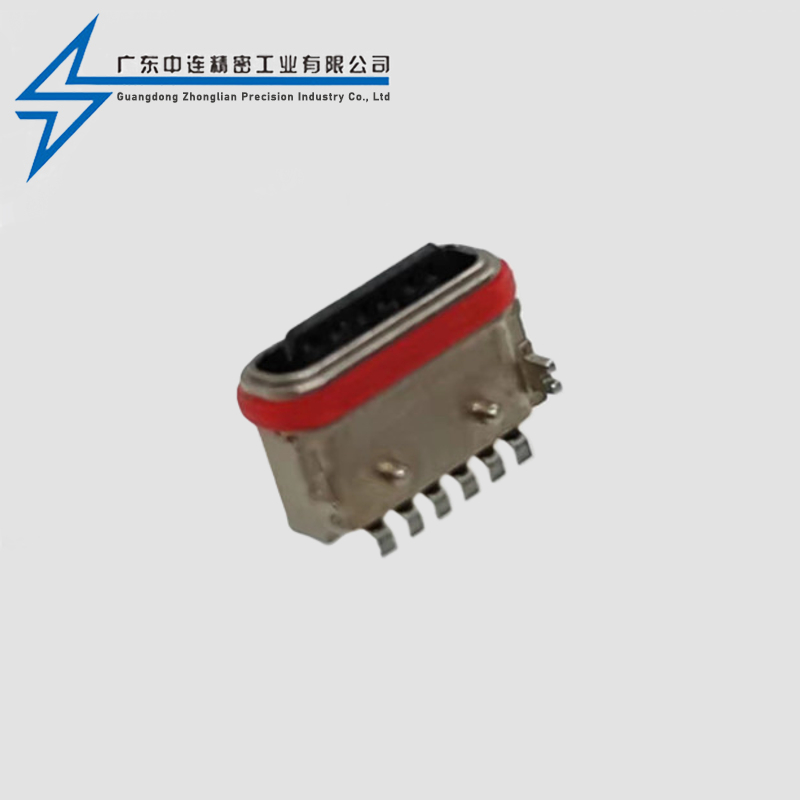 TYPE C Female Seat 6P Two Leg Die Cast Zinc Alloy Waterproof Edition