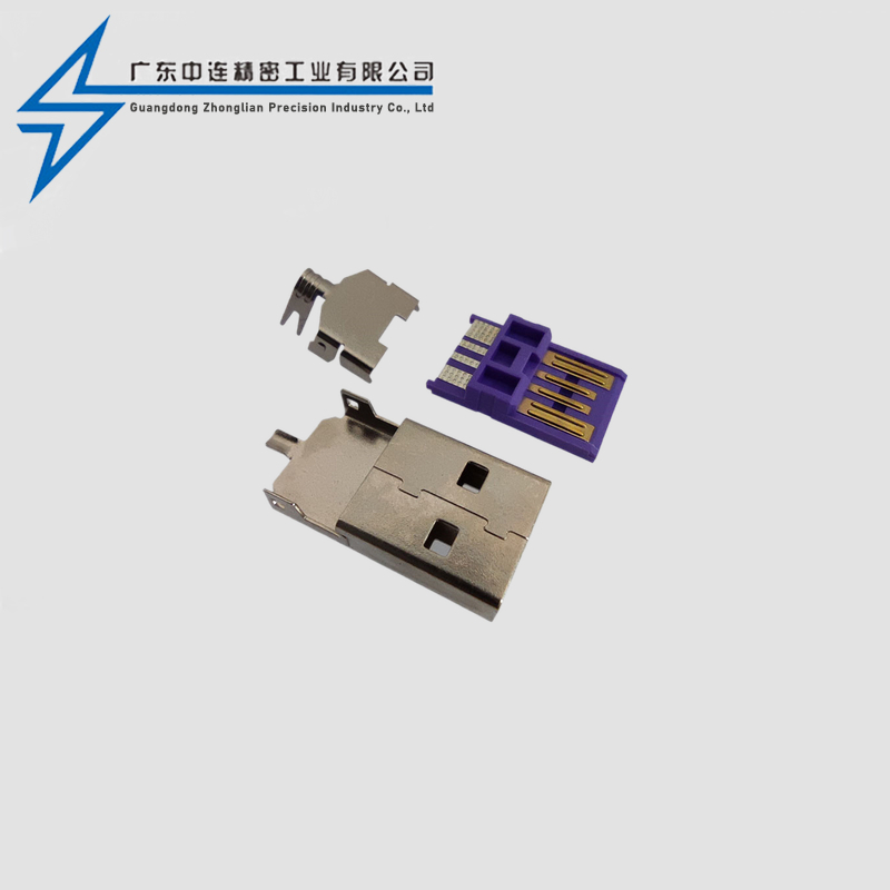 A three piece set of high current purple welding wire