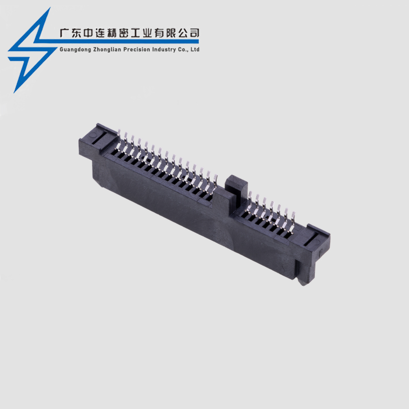 SATA7+15PH8.0 single-sided clamp 1.2mm end length 2.7LCP black