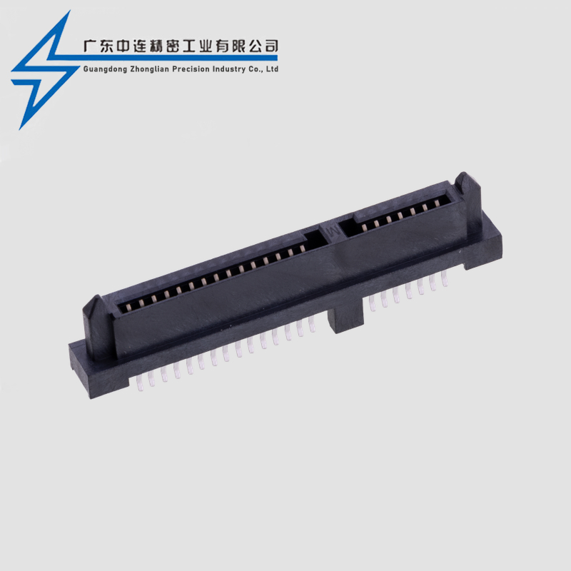 SATA7+15PH8.0 single-sided clamp 1.2mm end length 2.7LCP black
