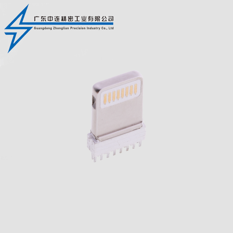 Apple male head clamp with 0.8 wide PIN and no glue wrapping