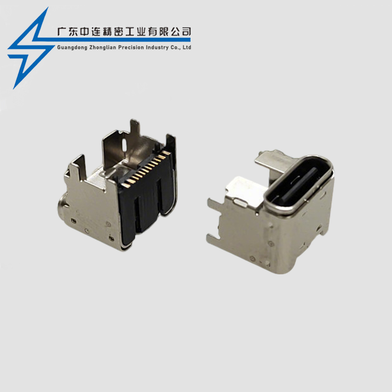 TYPE C female seat 24P single row SMT pad height 4.3