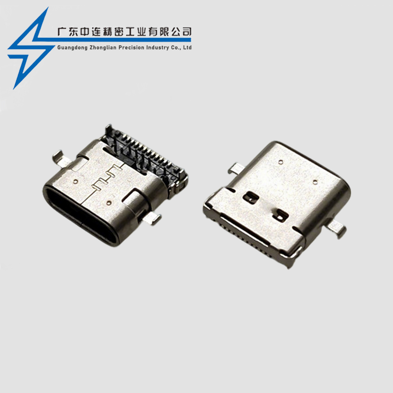 TYPE C female seat 24P sinking board SMT+DIP