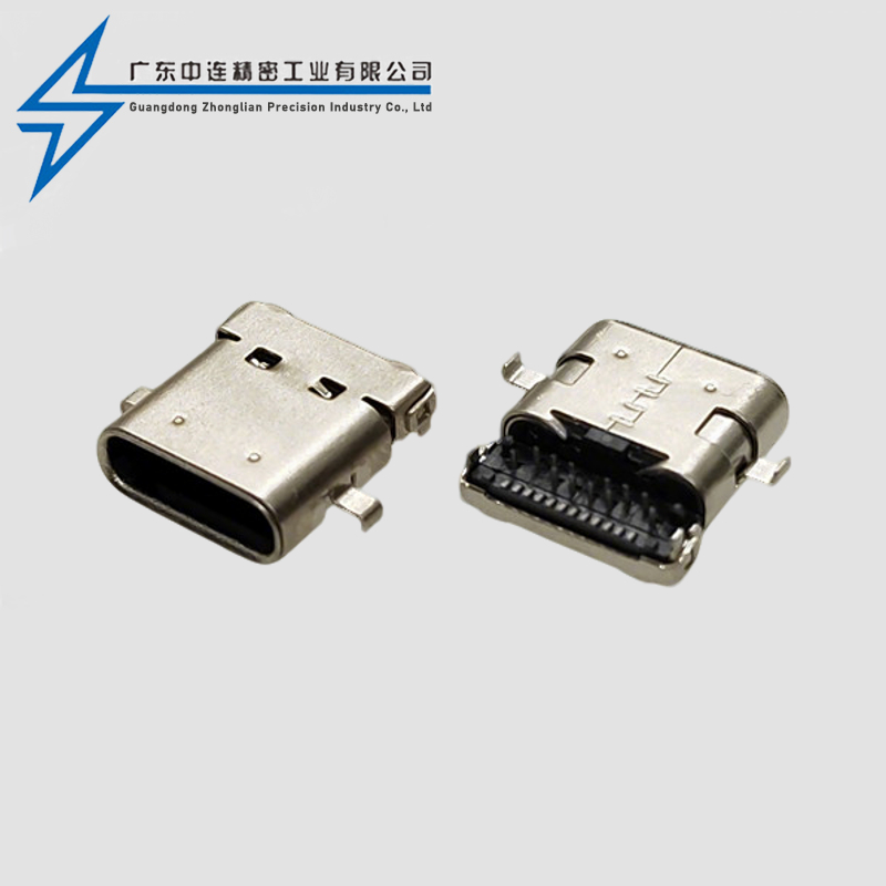 TYPE C female seat 24P sinking board SMT+DIP
