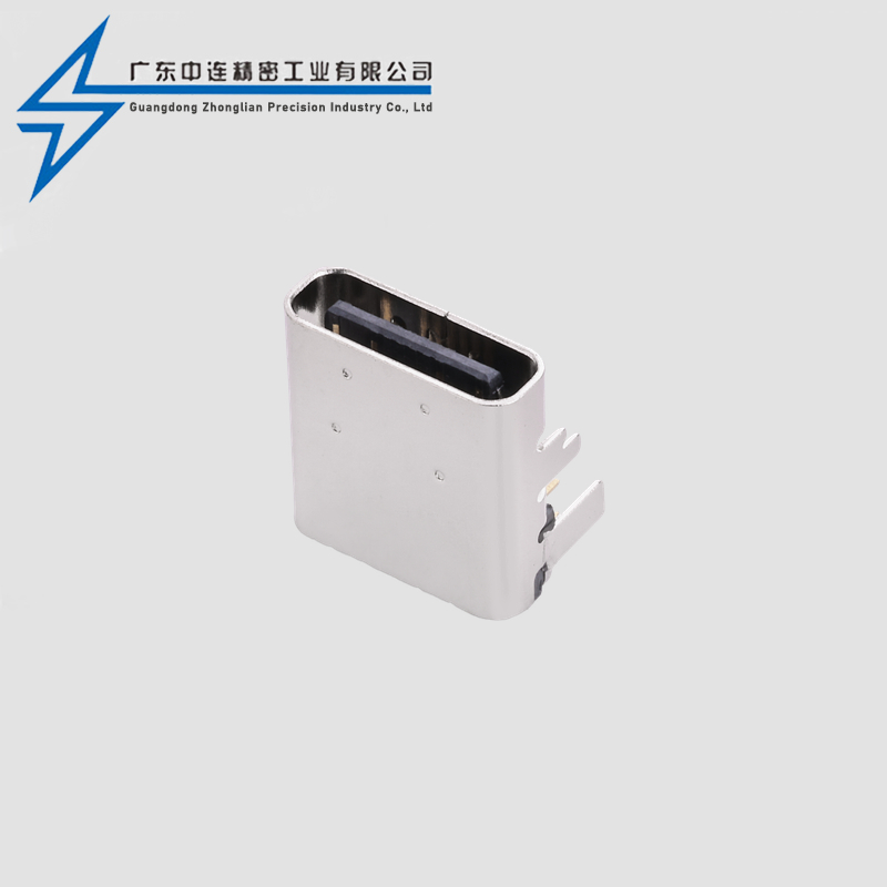 TYPE C female seat 16P board fully inserted