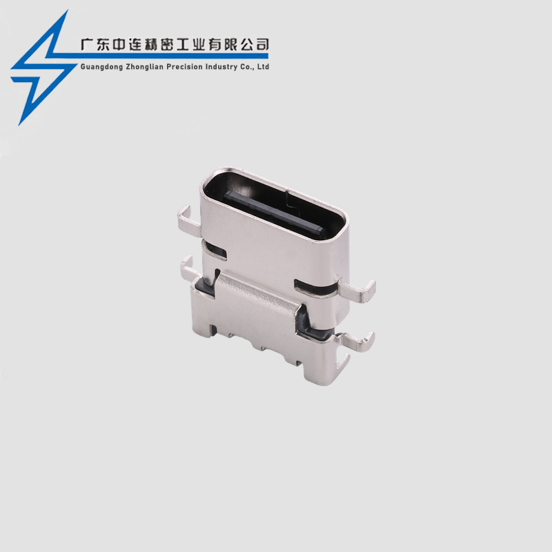 TYPE C female seat 24P sinking board with front insertion and rear attachment of 6-pin insertion board