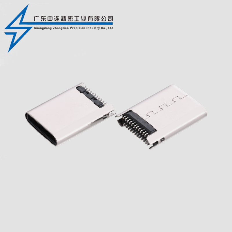 TYPE C male 24P clamp riveting pin single head