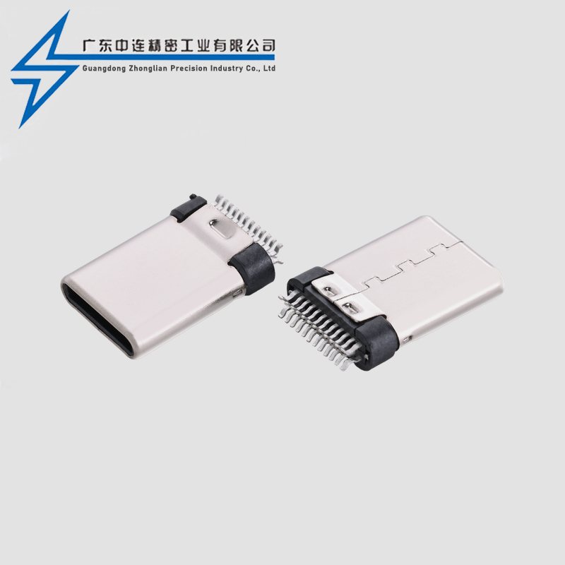 TYPE C Male 24P Clamp Riveted Sheath Single Head