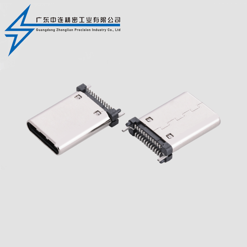 TYPE C male 24P upright sticker 11.1H footless