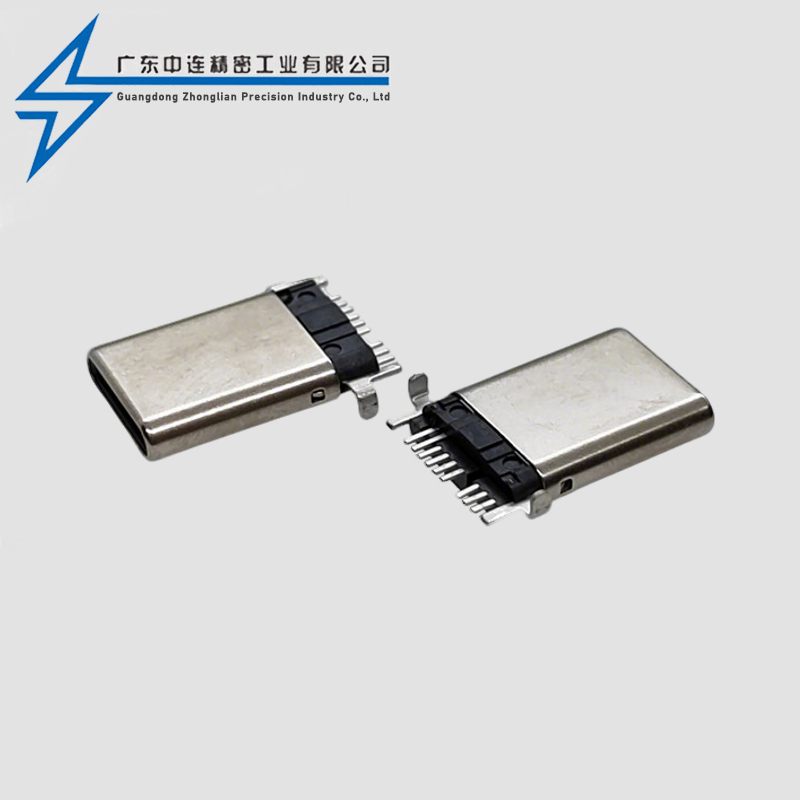 TYPE C Male Head 9P SMT with Pin Stretch