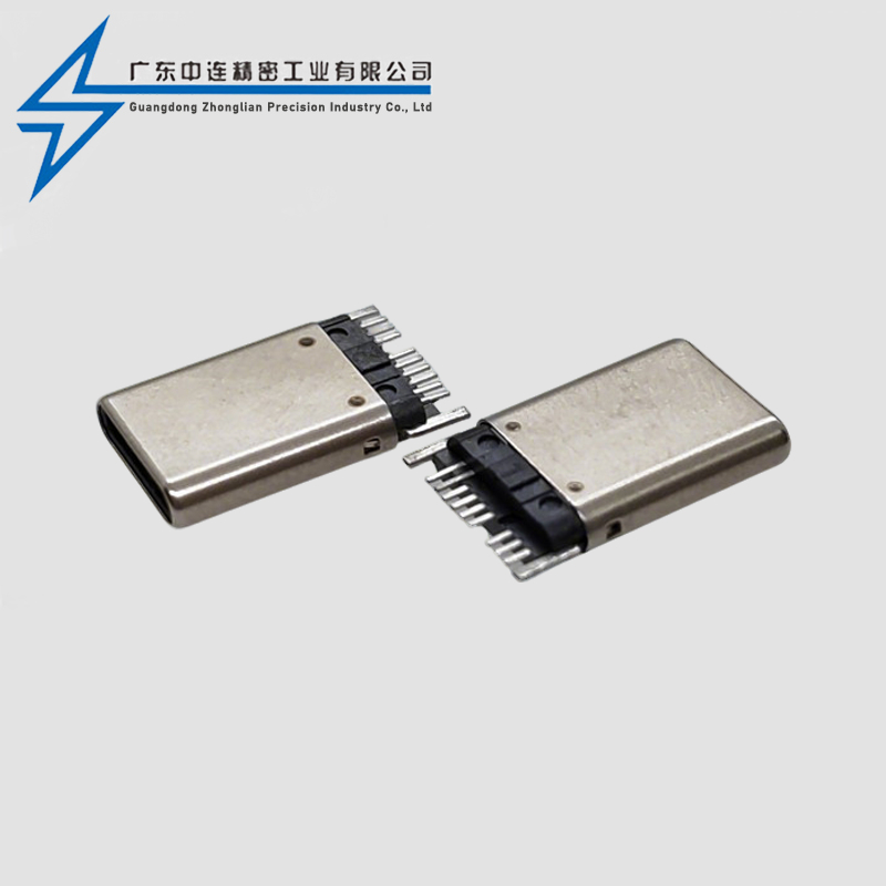 TYPE C Male Head Front 8+4P Rear 7+2P Single Row SMT Pin Free