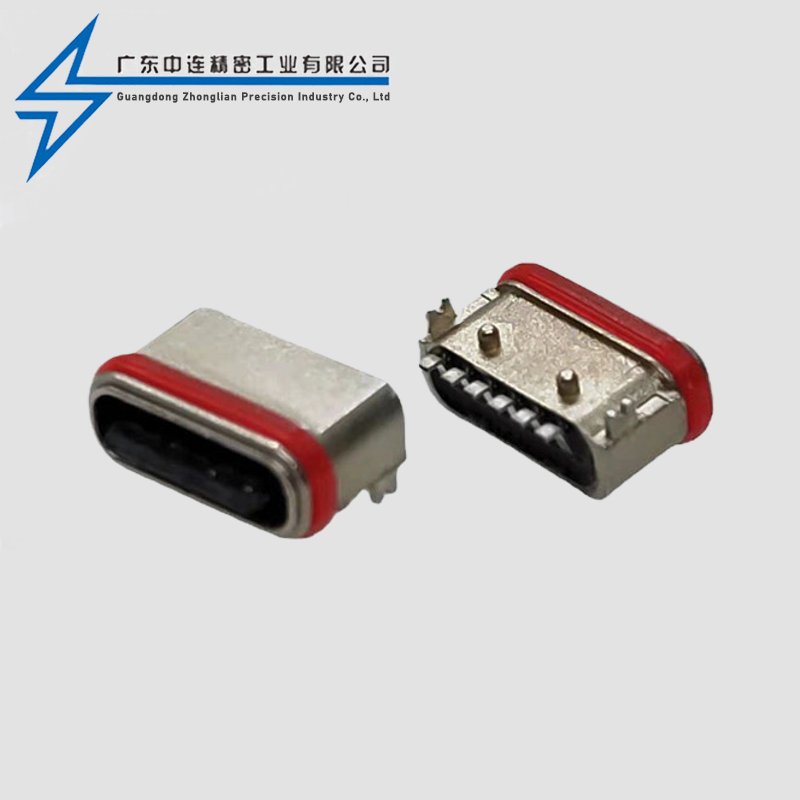 TYPE C Female Seat 6P Two Leg Die Cast Zinc Alloy Waterproof Edition