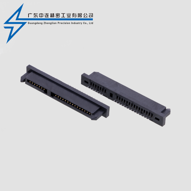 SATA7+15P short body single row 180 degree PC2.4