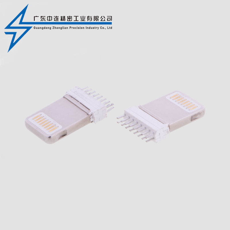 Apple male head clamp with 0.8 wide PIN and no glue wrapping