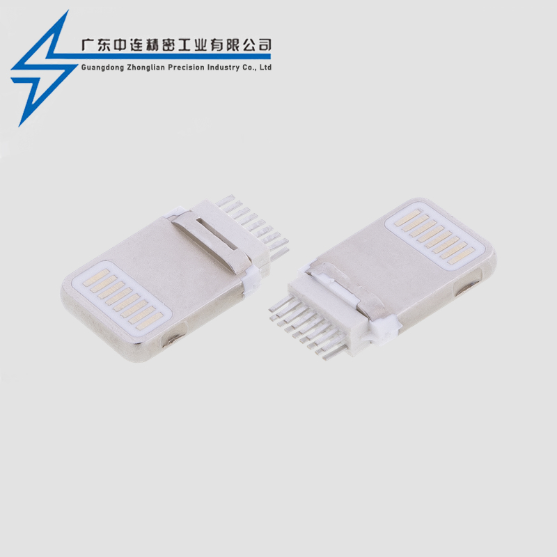 Apple male head clamp with 0.8 narrow PIN and no glue wrapping