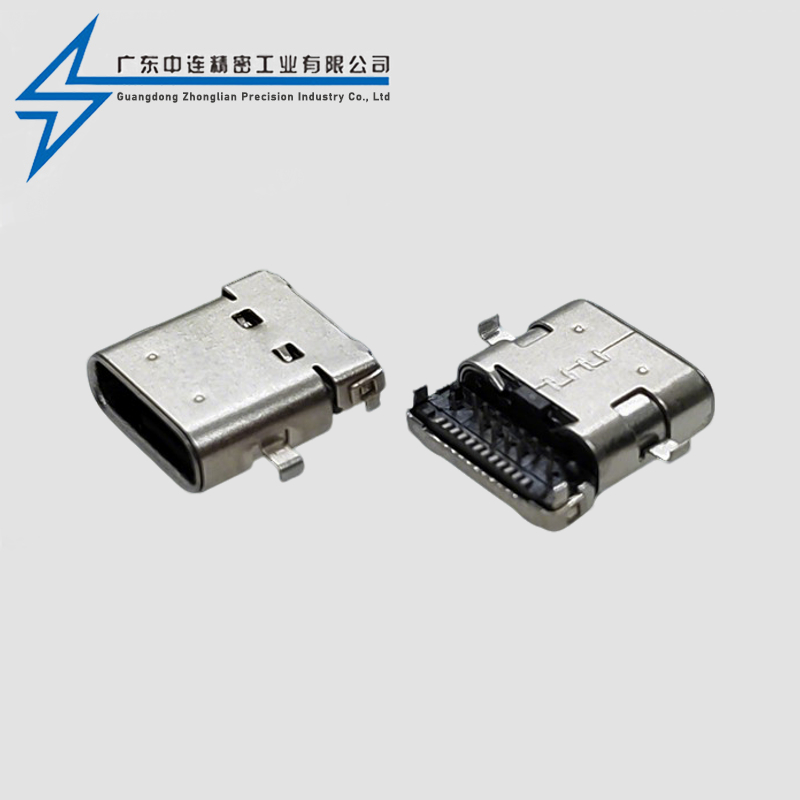 TYPE C female seat 24P sinking board SMT+DIP